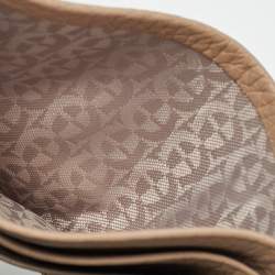 Pre Owned Aigner Beige Leather Card Holder