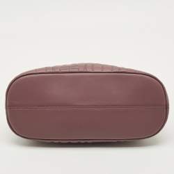 Pre Owned Aigner Purple Leather Medium Logo Pochette