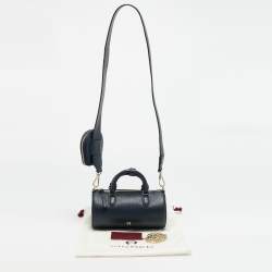 Pre Owned Aigner Isa Small Cosmic Blue Leather Crossbody Bag