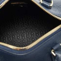 Pre Owned Aigner Isa Small Cosmic Blue Leather Crossbody Bag