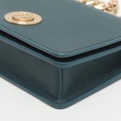 Pre Owned Aigner Leeloo Green Leather Shoulder Bag