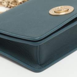 Pre Owned Aigner Leeloo Green Leather Shoulder Bag