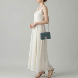 Pre Owned Aigner Leeloo Green Leather Shoulder Bag