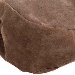 Pre Owned Aigner Light Brown Suede Moda Hobo
