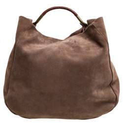 Aigner Light Brown Suede Moda Hobo Aigner TLC