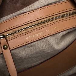 Pre Owned Aigner Light Brown Suede Moda Hobo