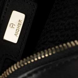 Pre Owned Aigner Black Quilted Leather Garda Belt Bag
