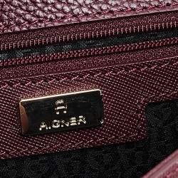 Pre Owned Aigner Burgundy Leather Cosima Shoulder Bag