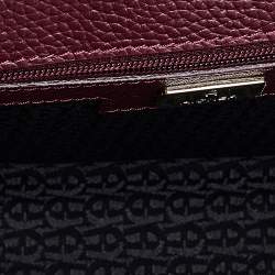 Pre Owned Aigner Burgundy Leather Cosima Shoulder Bag