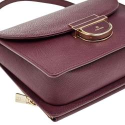 Pre Owned Aigner Burgundy Leather Cosima Shoulder Bag