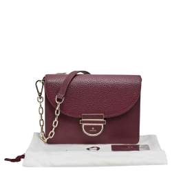Pre Owned Aigner Burgundy Leather Cosima Shoulder Bag