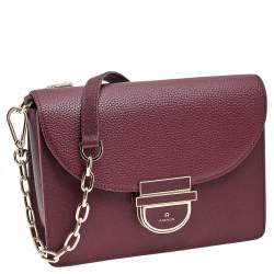 Pre Owned Aigner Burgundy Leather Cosima Shoulder Bag