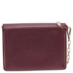 Pre Owned Aigner Burgundy Leather Cosima Shoulder Bag