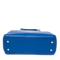 Pre Owned Aigner Blue Leather Satchel