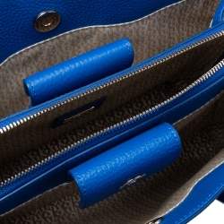Pre Owned Aigner Blue Leather Satchel