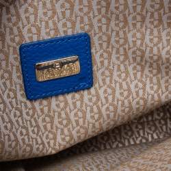 Pre Owned Aigner Blue Leather Satchel