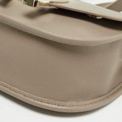 Aigner Beige Leather Logo Flap Shoulder Bag