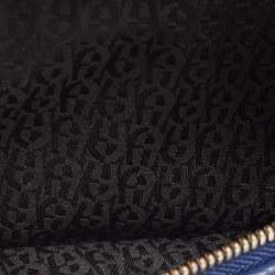 Pre Owned Aigner Blue Leather Small Serena Belt Bag