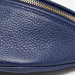 Pre Owned Aigner Blue Leather Small Serena Belt Bag