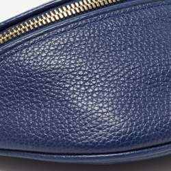 Pre Owned Aigner Blue Leather Small Serena Belt Bag