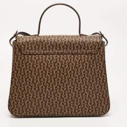 Aigner Brown Signature Coated Canvas Genoveva Top Handle Bag