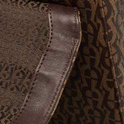 Aigner Brown Signature Coated Canvas Genoveva Top Handle Bag