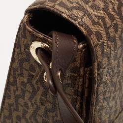 Aigner Brown Signature Coated Canvas Genoveva Top Handle Bag