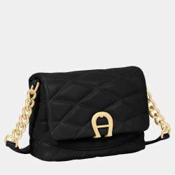 Aigner Black shaking gold Maggie Crossbody bag Black