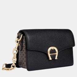 Pre Owned Aigner Dadino Brown shaking gold Dadino Crossbody bag Dadino Brown