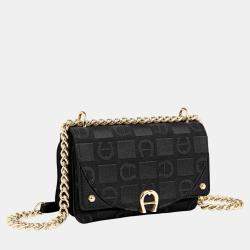 Aigner Black shiny light gold Metal Griffata Mini Bag Black