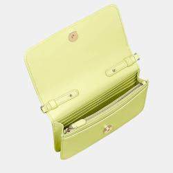 Aigner Fresh green shiny light gold Metal Fashion Wallet on Chain Fresh Green