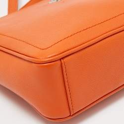 Aigner Orange Leather Logo Crossbody Bag