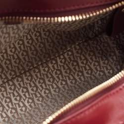 Pre Owned Aigner Burgundy Leather Amber Satchel