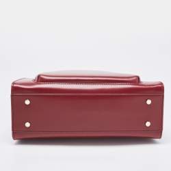 Pre Owned Aigner Burgundy Leather Amber Satchel