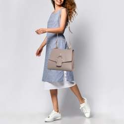 Aigner Lilac Leather Jada Top Handle Bag