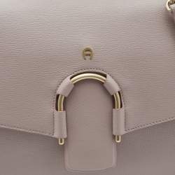 Aigner Lilac Leather Jada Top Handle Bag