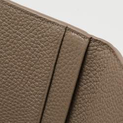 Pre Owned Aigner Beige Leather Pria Trifold Wallet