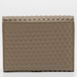 Pre Owned Aigner Beige Leather Pria Trifold Wallet