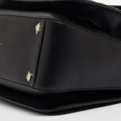 Aigner Black Signature Leather Genoveva Top Handle Bag