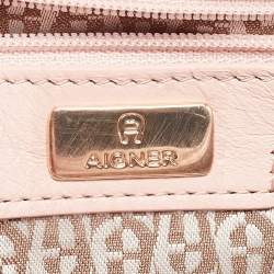 Aigner Pink Leather Flap Crossbody Bag
