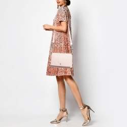 Aigner Pink Leather Flap Crossbody Bag