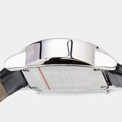 Aigner White Mother of Pearl Stainless Steel Leather Genua Due A31000 Women's Wristwatch 26 mm