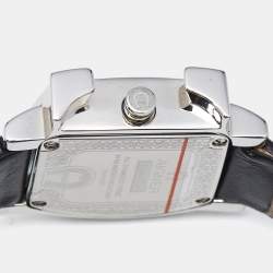 Aigner White Mother of Pearl Stainless Steel Leather Genua Due A31000 Women's Wristwatch 26 mm