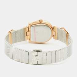 مملوكة مسبقًا Aigner Mother of Pearl Two Tone Stainless Steel Cremona A115200 Women's Wristwatch 28 mm