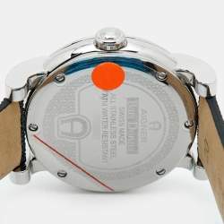 مملوكة مسبقًا Aigner Bari Donna A37209 Mother Of Pearl Diamond Stainless Steel Stingray Leather Women's Wristwatch 42 mm