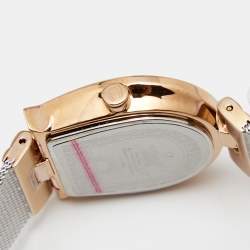 Pre Owned Aigner Mother of Pearl Two Tone Stainless Steel Cremona A115200 Women's Wristwatch 28 mm