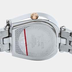 Pre Owned Aigner Burgundy Mother of Pearl Two Tone Stainless Steel Perugina LG21513 Women's Wristwatch 26 mm
