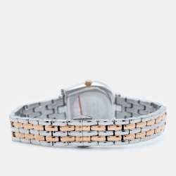 Pre Owned Aigner Burgundy Mother of Pearl Two Tone Stainless Steel Perugina LG21513 Women's Wristwatch 26 mm