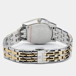 Pre Owned Aigner Green Two Tone Stainless Steel Vittoria ARWLG2100105 Women's Wristwatch 30 mm 