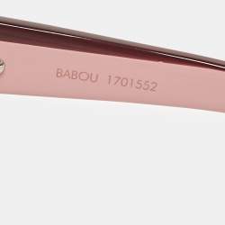 Pre Owned Karen Walker Pink /Purple Mirror Babou Cat Eye Sunglasses